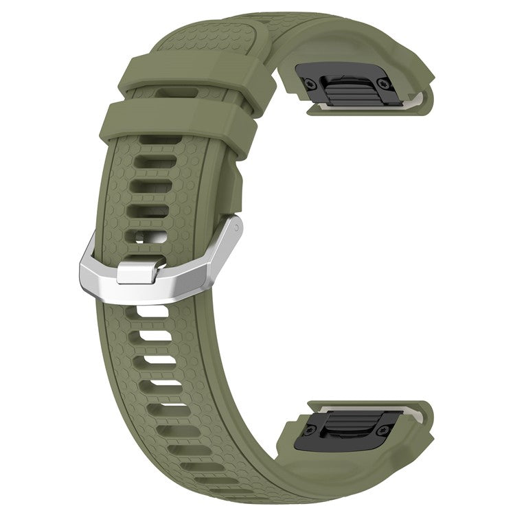 Silicone Watch Band for Garmin MARQ / Approach S62 / S60 , Honeycomb Texture Replacement Watch Strap - Jungle Green