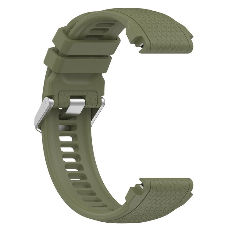 Silicone Watch Band for Garmin MARQ / Approach S62 / S60 , Honeycomb Texture Replacement Watch Strap - Jungle Green