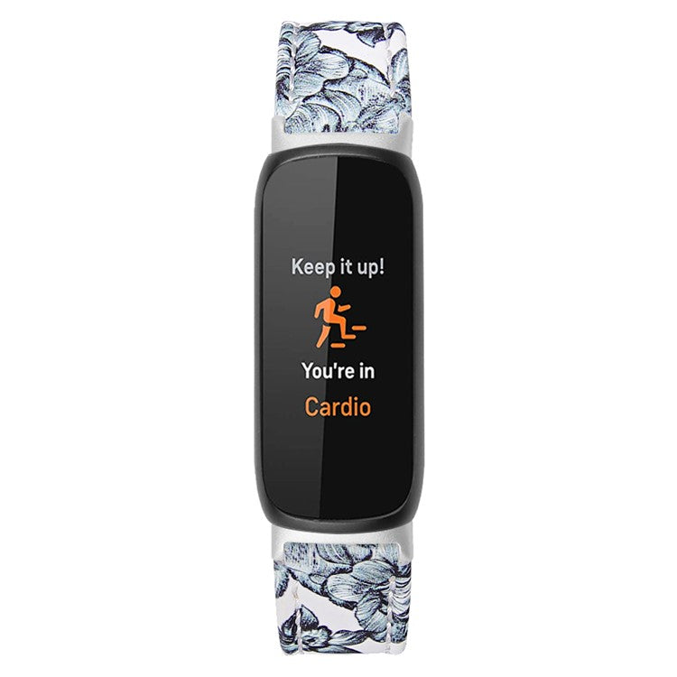 For Fitbit Inspire 3 Replacement Watch Strap Stitching Lines Top Layer Genuine Leather Wrist Band - Style E