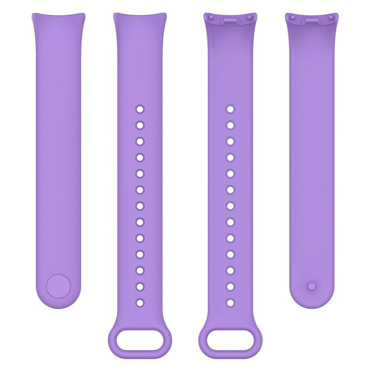 For Xiaomi Smart Band 9 NFC / 9 / 8 NFC / 8 Solid Color Silicone Watch Strap Replacement Wrist Band - Purple
