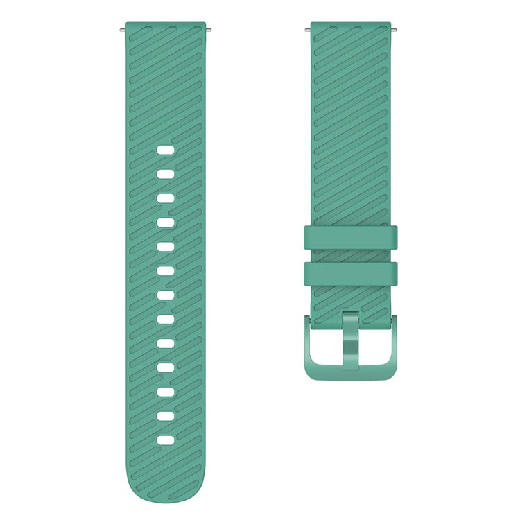 For Samsung Galaxy Watch3 45mm / Gear S3 Classic / S3 Frontier Silicone Strap Textured 22mm Watch Band - Green