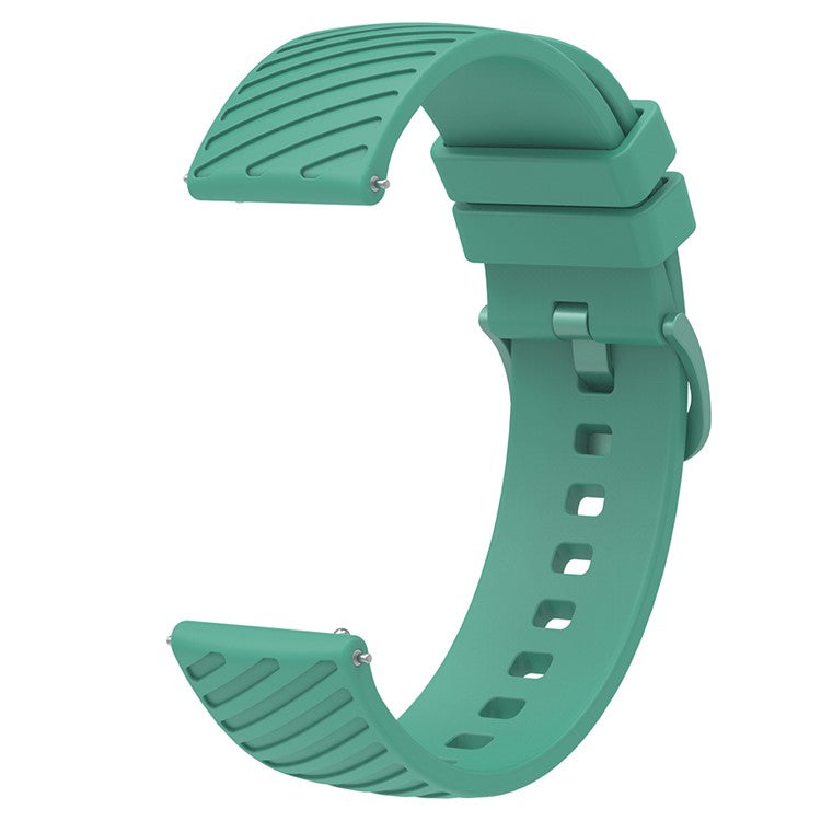 For Samsung Galaxy Watch3 41mm / Watch Active2 44mm / Galaxy Watch 42mm / Gear Sport Silicone Band 20mm Watch Strap - Green