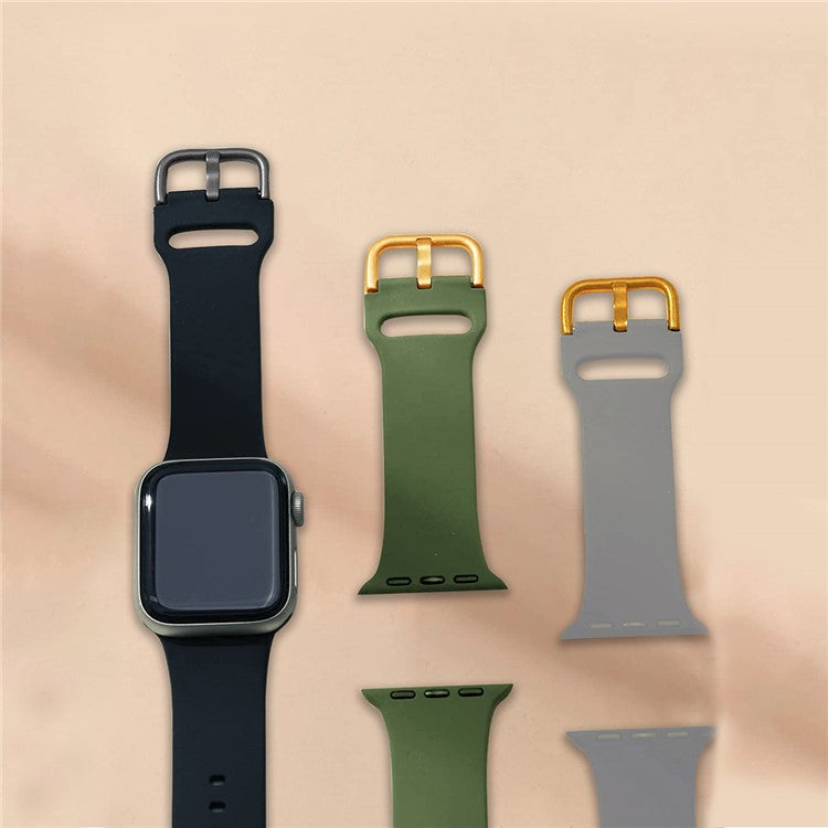 3Pcs Silicone Watch Bands for Apple Watch Series 10 42mm / 9 8 7 41mm / SE (2023) SE (2022) SE 6 5 4 40mm / 3 2 1 38mm Waterproof Sport Strap - Starlight+Purple+Milk Tea