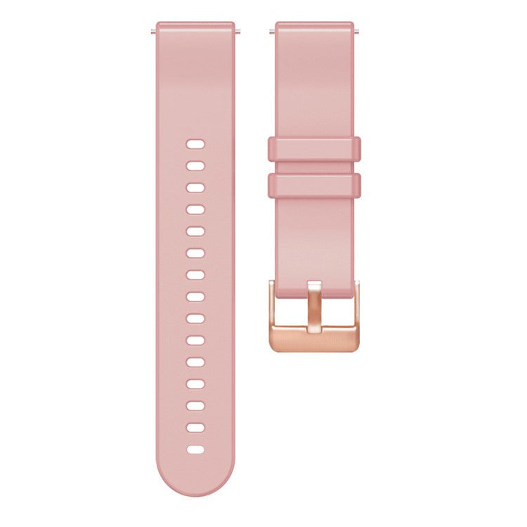 For Huami Amazfit GTR Mini / Bip 3 / Bip 3 Pro Silicone Watchband 20mm Solid Color Replacement Watch Strap - Pink