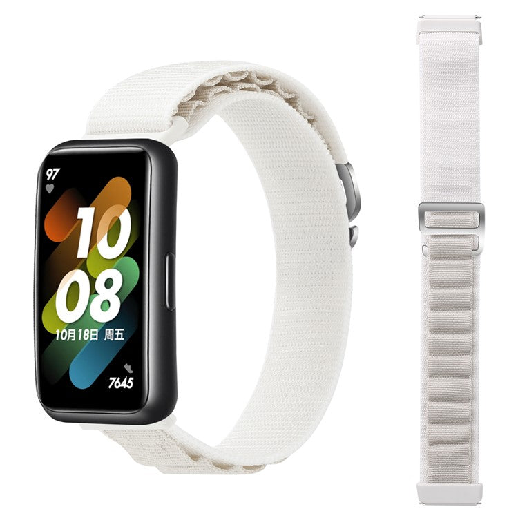 For Huawei Band 7 Replacement Watch Band Nylon Adjustable Wrist Strap - Starlight
