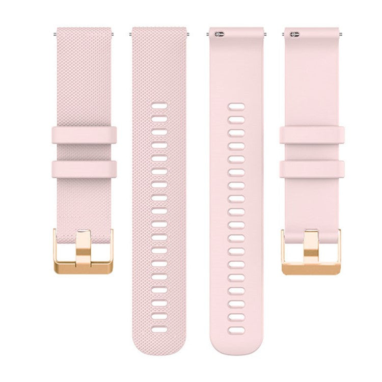 18mm Watch Band for Garmin Forerunner 265S / 255S / Venu 2S Textured Silicone Replacement Watch Strap - Pink