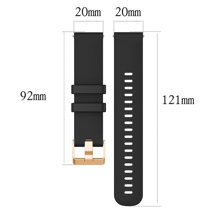 For Huami Amazfit GTR Mini / Bip 3 / Bip 3 Pro Texture Watch Strap 20mm Replacement Silicone Watch Band - Grey