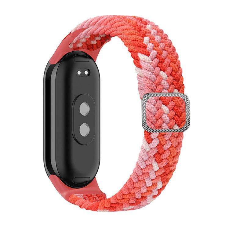 ENKAY HAT-PRINCE For Xiaomi Smart Band 9 NFC / 9 / 8 NFC / 8 Watch Band Nylon Strap with PMMA Film - Bright Red