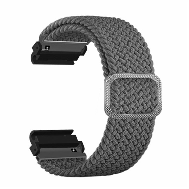For Huami Amazfit T-Rex 2 Ultra Stretchy Watch Band Nylon Adjustable Sport Strap - Grey