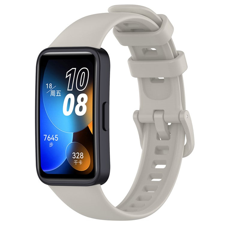 For Huawei Band 8 / Band 8 NFC / Band 9 / Band 9 NFC Silicone Watch Bands Waterproof Sport Watchband Strap - Seagull Grey