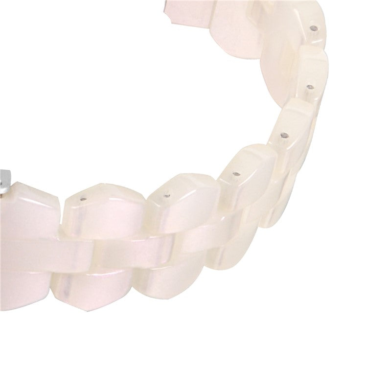 For Fitbit Versa 4 / Sense 2 Replacement Resin Watch Strap Quick Release Watch Band with Folding Clasp - Light Pink