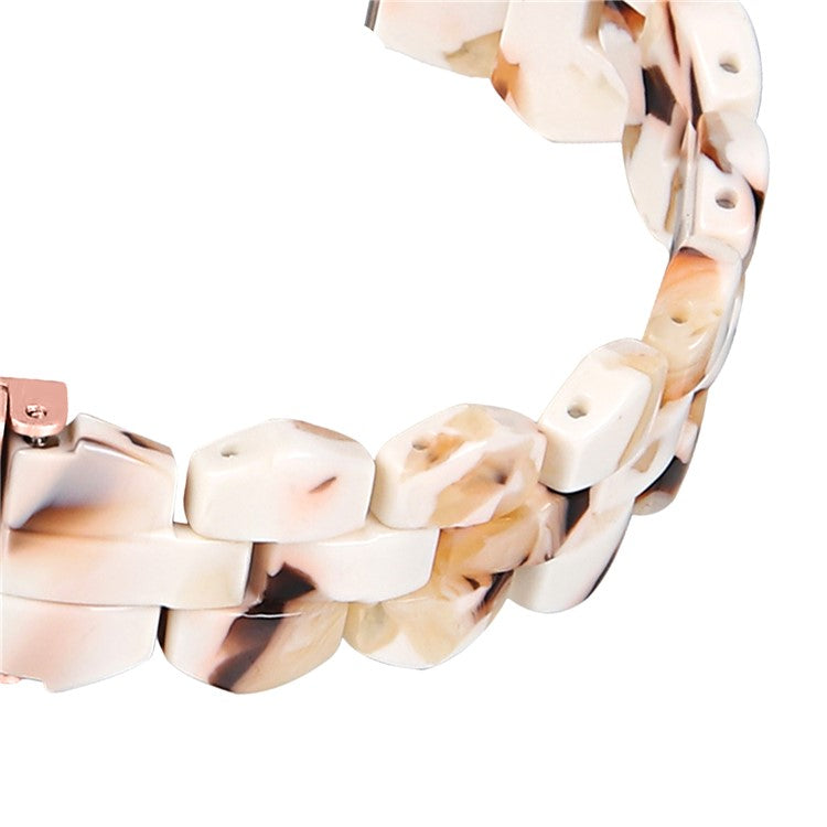 For Fitbit Versa 4 / Sense 2 Replacement Resin Watch Strap Quick Release Watch Band with Folding Clasp - Nougat