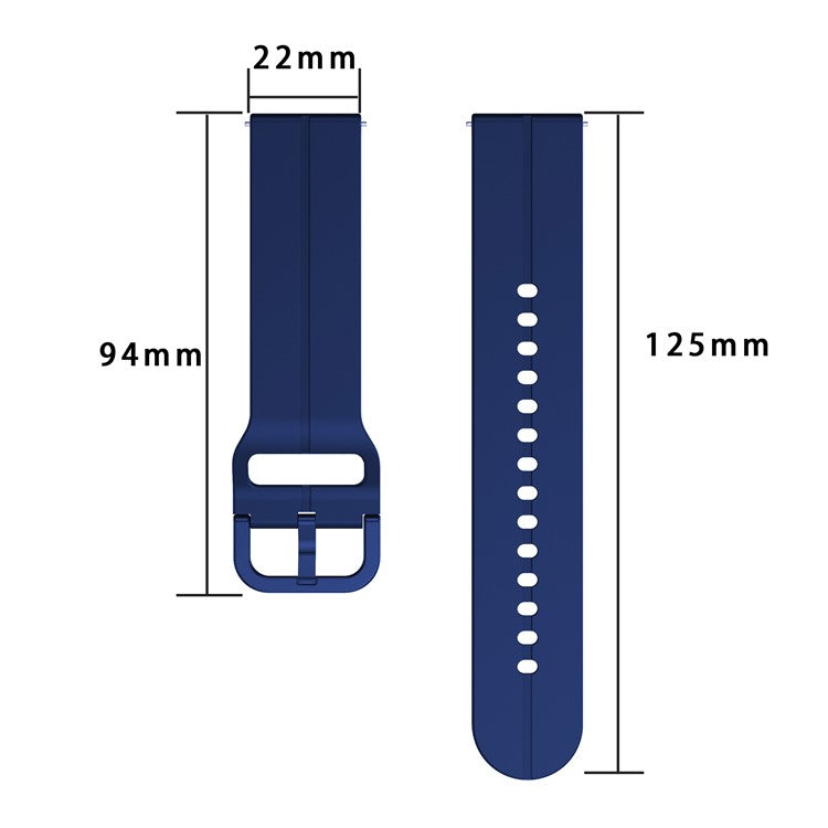 For Garmin Forerunner 265 / 255 / Vivoactive 4 / Venu 2 Silicone Watch Strap 22mm Watch Band with Square Buckle - Purple