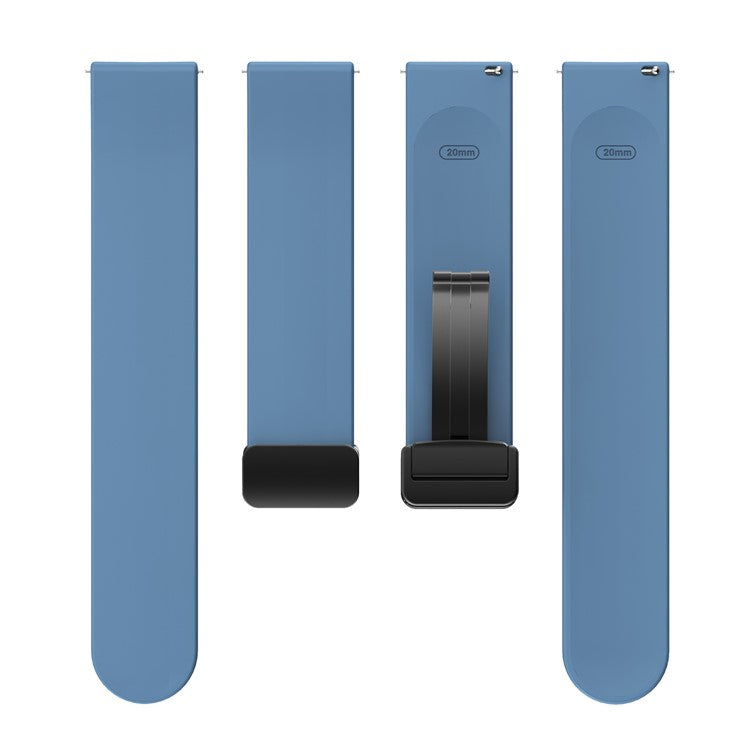 Watch Band for Huawei Watch 4 / Watch 4 Pro / Watch 3 / Watch 3 Pro , 22mm Silicone Replacement Strap with Black Magnetic Folding Buckle - Official Blue