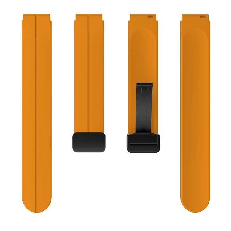 For Keep B4 / Huawei Watch Fit Mini 16mm Silicone Band Replacement Watch Strap, Black Folding Buckle - Yellow