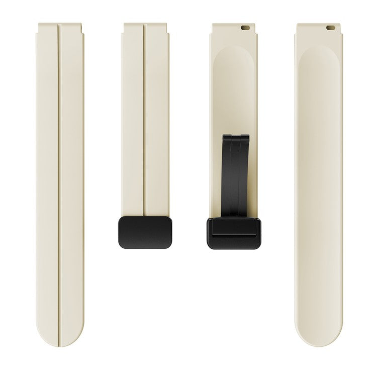 For Keep B4 / Huawei Watch Fit Mini 16mm Silicone Band Replacement Watch Strap, Black Folding Buckle - Starlight