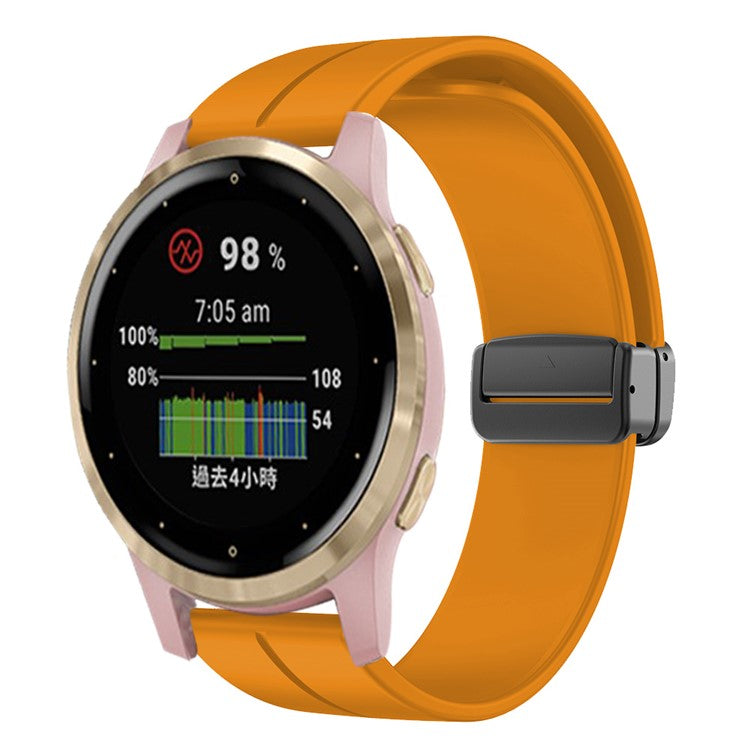 For Haylou Solar LS01 / ID205 / ID205U / ID205S / ID205L / ID216 Watch Band 19mm Silicone Strap, Black Folding Buckle - Yellow