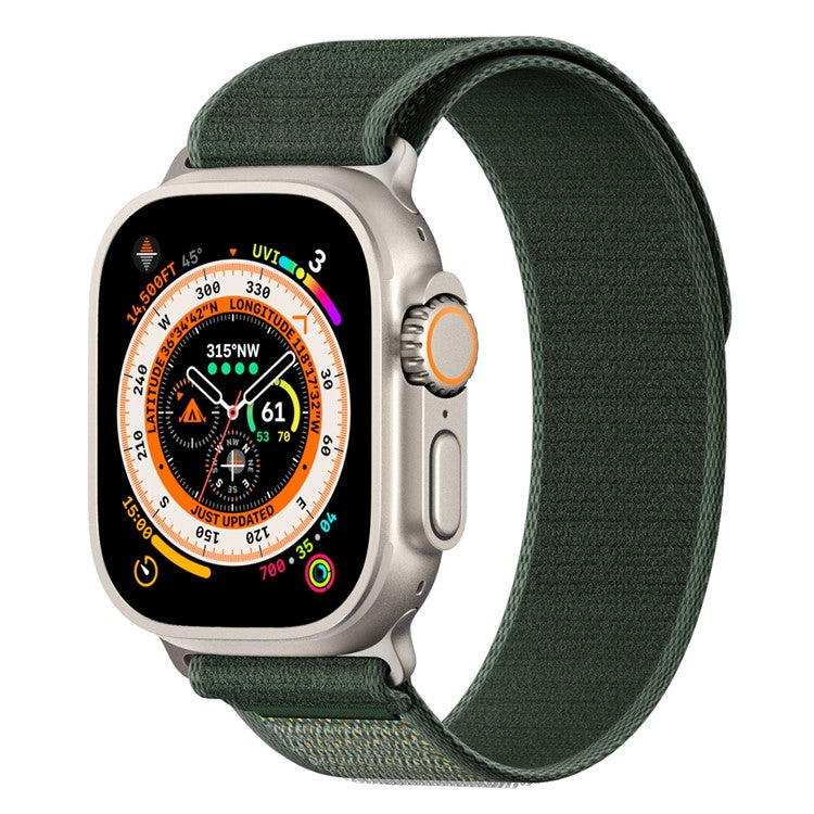 DUX DUCIS Band for Apple Watch Series 10 46mm / Ultra 2 / Ultra 49mm / 9 8 7 45mm / SE (2023) SE (2022) SE 6 5 4 44mm / 3 2 1 42mm Nylon Strap - Green