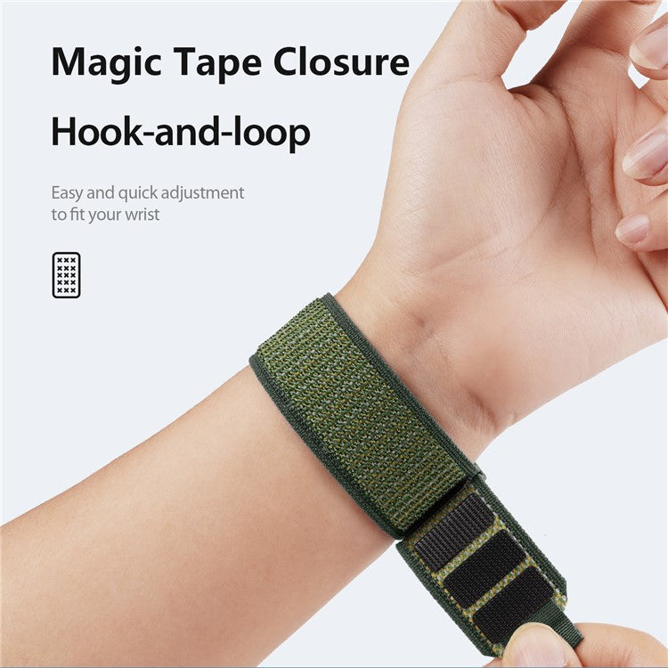 DUX DUCIS Band for Apple Watch Series 10 46mm / Ultra 2 / Ultra 49mm / 9 8 7 45mm / SE (2023) SE (2022) SE 6 5 4 44mm / 3 2 1 42mm Nylon Strap - Green