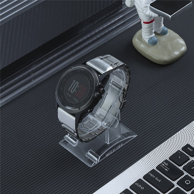 22mm Watch Band for Garmin Forerunner 965 / 955 / 945 / 935 , 5 Beads Titanium Steel Quick Release Bracelet - Silver