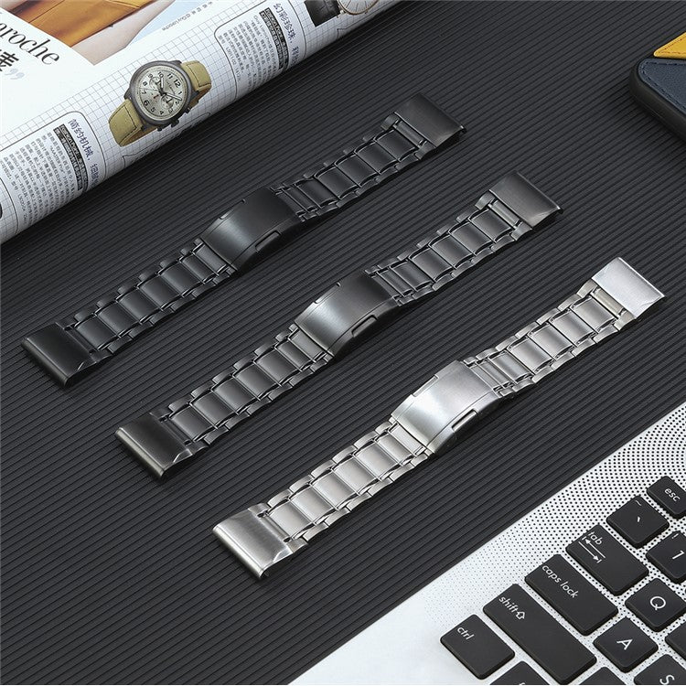 22mm Watch Band for Garmin Forerunner 965 / 955 / 945 / 935 , 5 Beads Titanium Steel Quick Release Bracelet - Silver