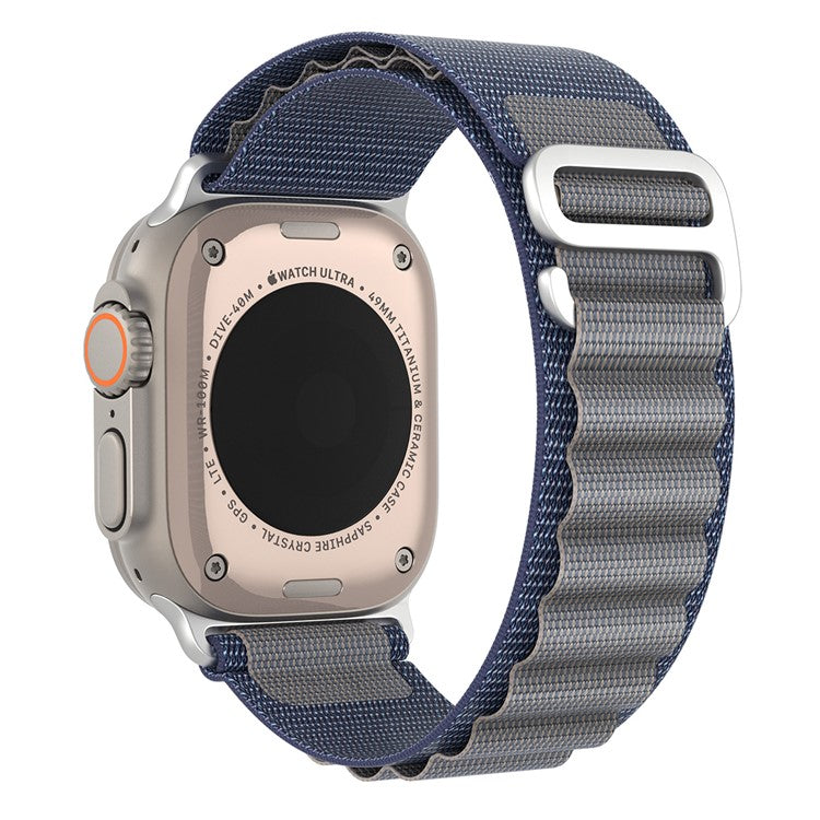 DUX DUCIS GS Series Strap for Apple Watch Series 10 46mm / Ultra 2 / Ultra 49mm / 9 8 7 45mm / SE (2023) SE (2022) SE 6 5 4 44mm / 3 2 1 42mm Polyester Band - Blue