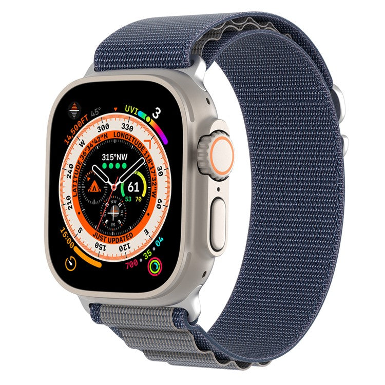 DUX DUCIS GS Series Strap for Apple Watch Series 10 46mm / Ultra 2 / Ultra 49mm / 9 8 7 45mm / SE (2023) SE (2022) SE 6 5 4 44mm / 3 2 1 42mm Polyester Band - Blue