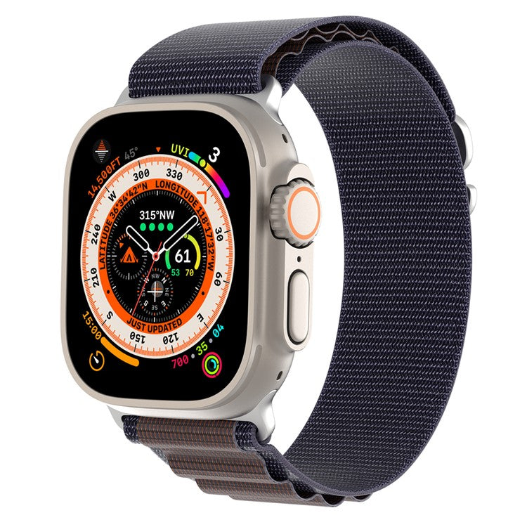 DUX DUCIS GS Series Strap for Apple Watch Series 10 46mm / Ultra 2 / Ultra 49mm / 9 8 7 45mm / SE (2023) SE (2022) SE 6 5 4 44mm / 3 2 1 42mm Polyester Band - Indigo Blue