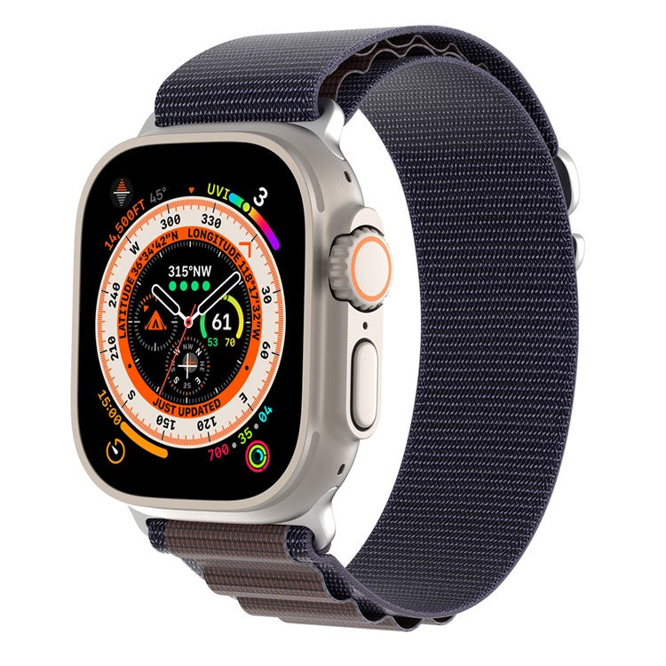 DUX DUCIS GS Series Strap for Apple Watch Series 10 42mm / 9 8 7 41mm / SE (2023) SE (2022) SE 6 5 4 40mm / 3 2 1 38mm Polyester Watch Band - Indigo Blue