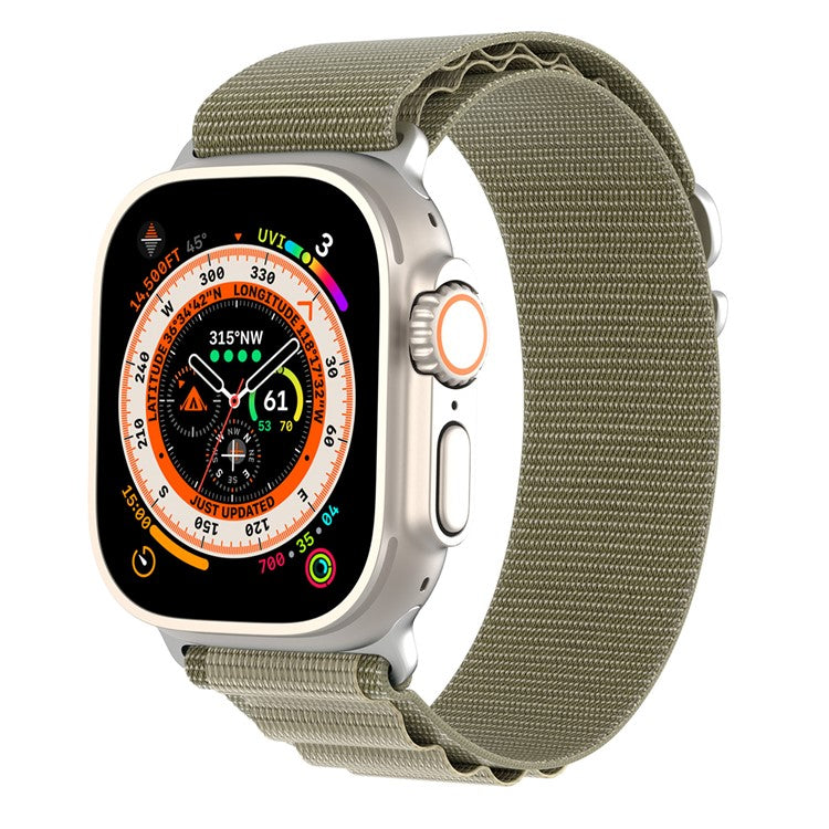 DUX DUCIS GS Series Strap for Apple Watch Series 10 42mm / 9 8 7 41mm / SE (2023) SE (2022) SE 6 5 4 40mm / 3 2 1 38mm Polyester Watch Band - Olive Green