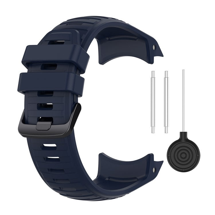 Sports Watch Band for Garmin Instinct 2X , 22mm Replacement Silicone Strap - Navy Blue