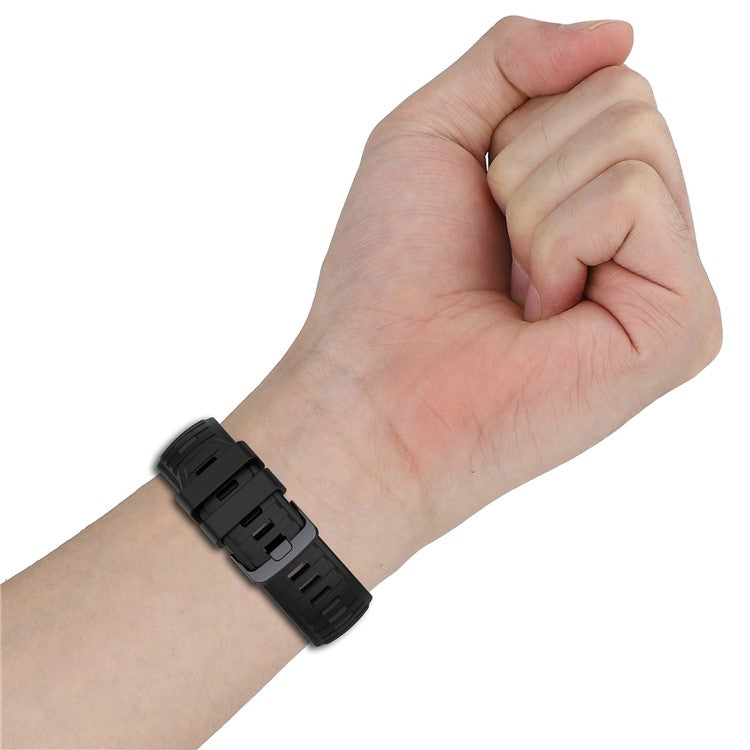 For Garmin Instinct 2X Adjustable Silicone Watch Band Replacement Wrist Strap - Black