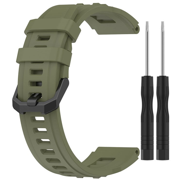 For Huami Amazfit T-rex Ultra A2142 Silicone Watch Strap Adjustable Wrist Band - Green