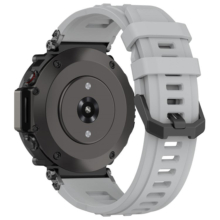 For Huami Amazfit T-rex Ultra A2142 Silicone Watch Strap Adjustable Wrist Band - Grey