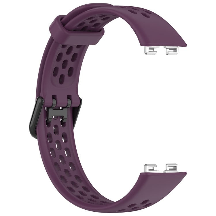 For Huawei Band 8 / Band 8 NFC / Band 9 / Band 9 NFC Watch Band Soft Silicone Breathable Strap Replacement - Dark Purple