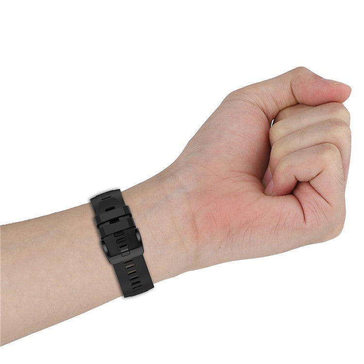 Watch Band for Garmin Approach S70 42mm , Soft Silicone Wristband Strap - Black