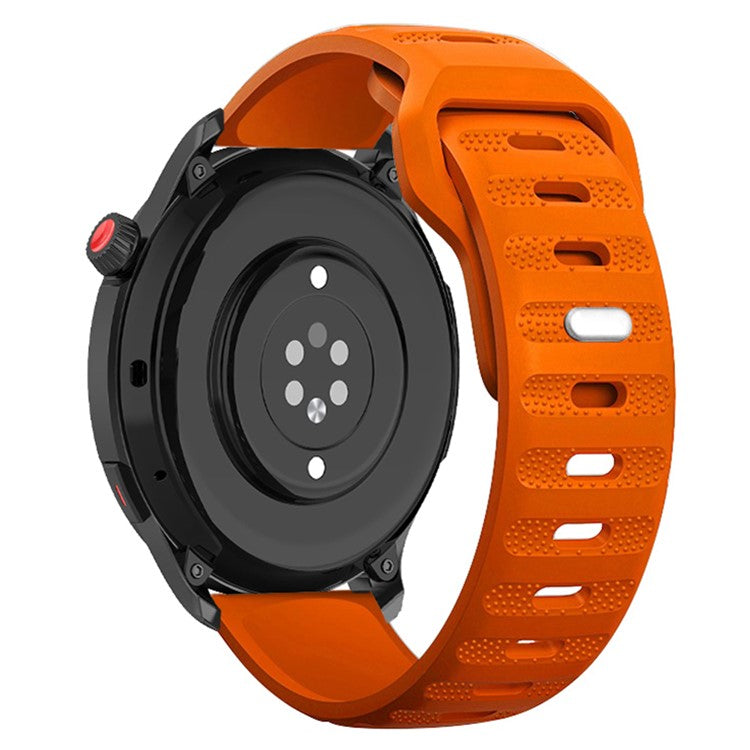 Silicone Watch Band for Garmin Forerunner 265 / 255 / Vivoactive 4 / Venu 2 , 22mm Dot Texture Wrist Strap Bracelet - Orange