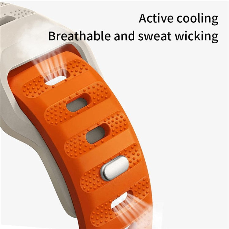 Silicone Watch Band for Garmin Forerunner 265 / 255 / Vivoactive 4 / Venu 2 , 22mm Dot Texture Wrist Strap Bracelet - Orange