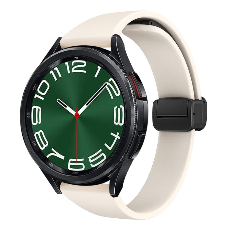 Silicone Bands for Samsung Galaxy Watch6 / Watch6 Classic / Watch 5 / Watch 5 Pro / Watch4 / Watch4 Classic Black Buckle 20mm Strap - Starlight