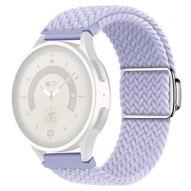 Nylon Watch Bands for Samsung Galaxy Watch6 / Watch6 Classic / Watch 5 / Watch 5 Pro / Watch4 20mm Wrist Strap - Misty Purple