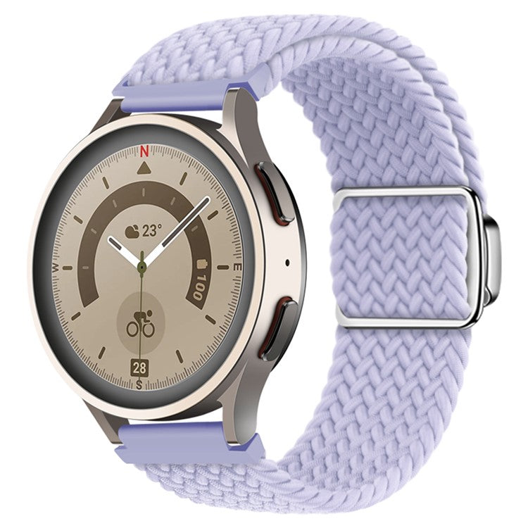 Nylon Watch Bands for Samsung Galaxy Watch6 / Watch6 Classic / Watch 5 / Watch 5 Pro / Watch4 20mm Wrist Strap - Misty Purple