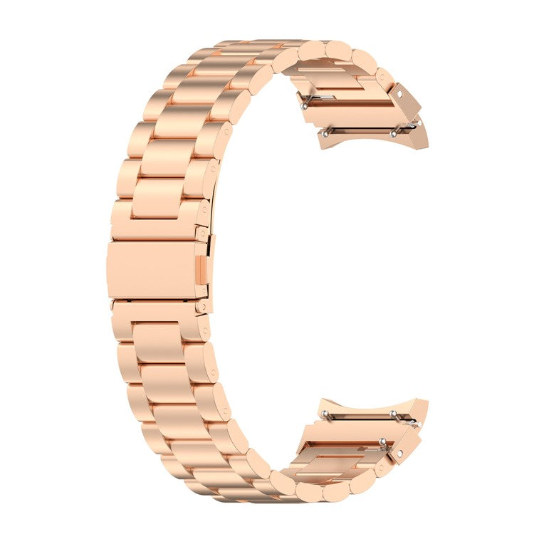 Stainless Steel Band for Samsung Galaxy Watch6 / Watch6 Classic / Watch 5 / Watch4 3-Bead Watch Strap 3-Bead Watch Strap - Rose Gold