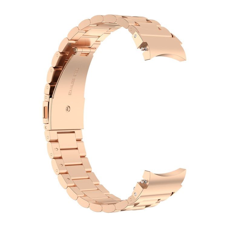 Stainless Steel Band for Samsung Galaxy Watch6 / Watch6 Classic / Watch 5 / Watch4 3-Bead Watch Strap 3-Bead Watch Strap - Rose Gold