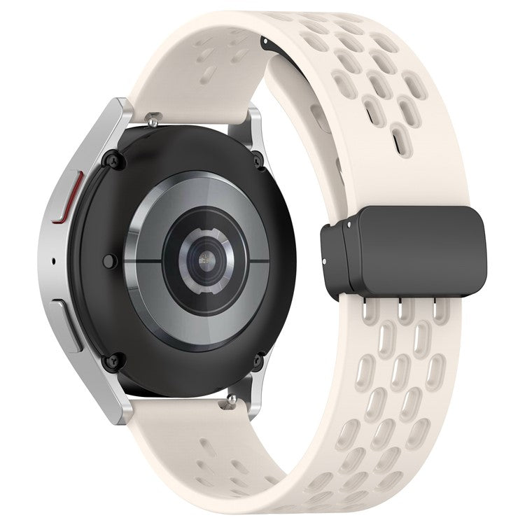 Silicone Watch Band for Samsung Galaxy Watch3 45mm / Huawei Watch GT 5 Pro 46mm / GT 5 46mm / GT 5 Pro 46mm / GT 5 46mm / GT 4 46mm / GT 3 Pro 46mm 22mm Replacement Straps - Starlight