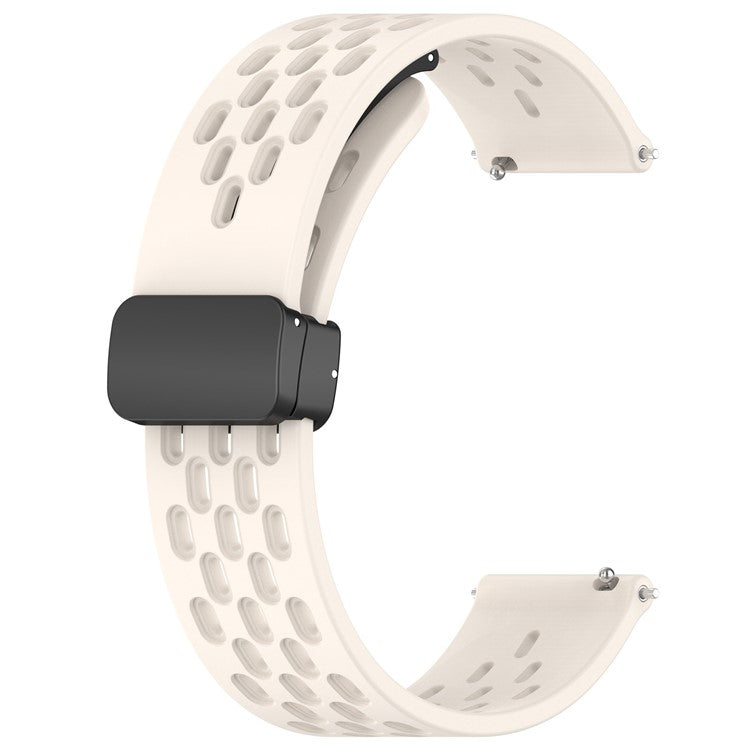 Silicone Watch Band for Samsung Galaxy Watch3 45mm / Huawei Watch GT 5 Pro 46mm / GT 5 46mm / GT 5 Pro 46mm / GT 5 46mm / GT 4 46mm / GT 3 Pro 46mm 22mm Replacement Straps - Starlight