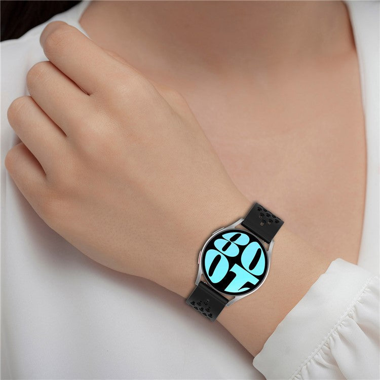 Silicone Watch Band for Samsung Galaxy Watch3 45mm / Huawei Watch GT 5 Pro 46mm / GT 5 46mm / GT 5 Pro 46mm / GT 5 46mm / GT 4 46mm / GT 3 Pro 46mm 22mm Replacement Straps - Starlight