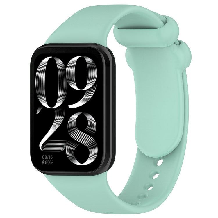 Watch Band for Xiaomi Smart Band 8 Pro , Soft Silicone Sport Replacement Strap with Black Buckle - Teal Green
