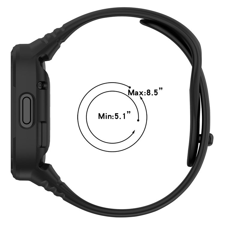 For Xiaomi Redmi Watch 3 Replacement Wrist Band Integrated Silicone Strap Watch Protective Case - Ivory White