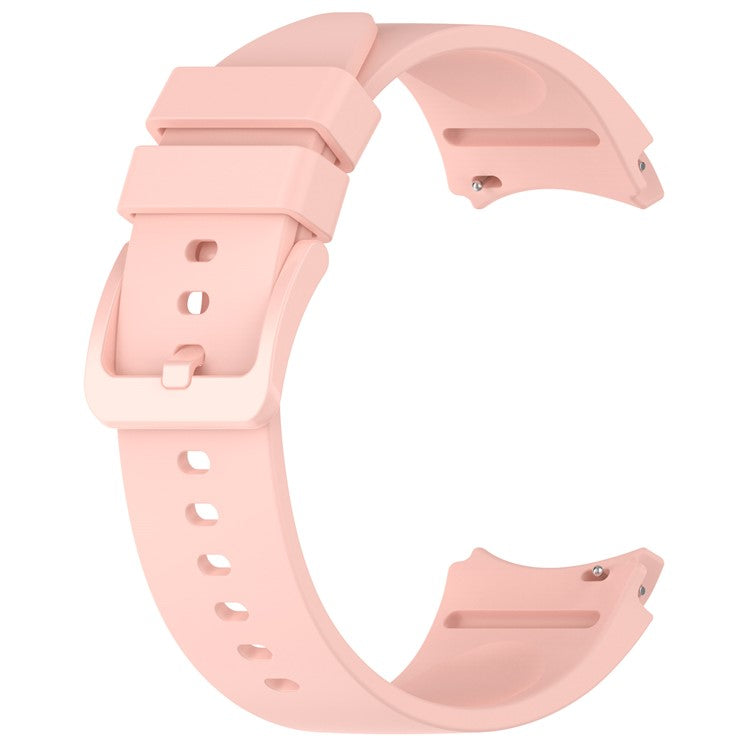 For Samsung Galaxy Watch FE 40mm / Watch6 40mm / 44mm / Watch6 Classic 43mm / 47mm Silicone Watch Band Strap with Colorful Buckle - Pink