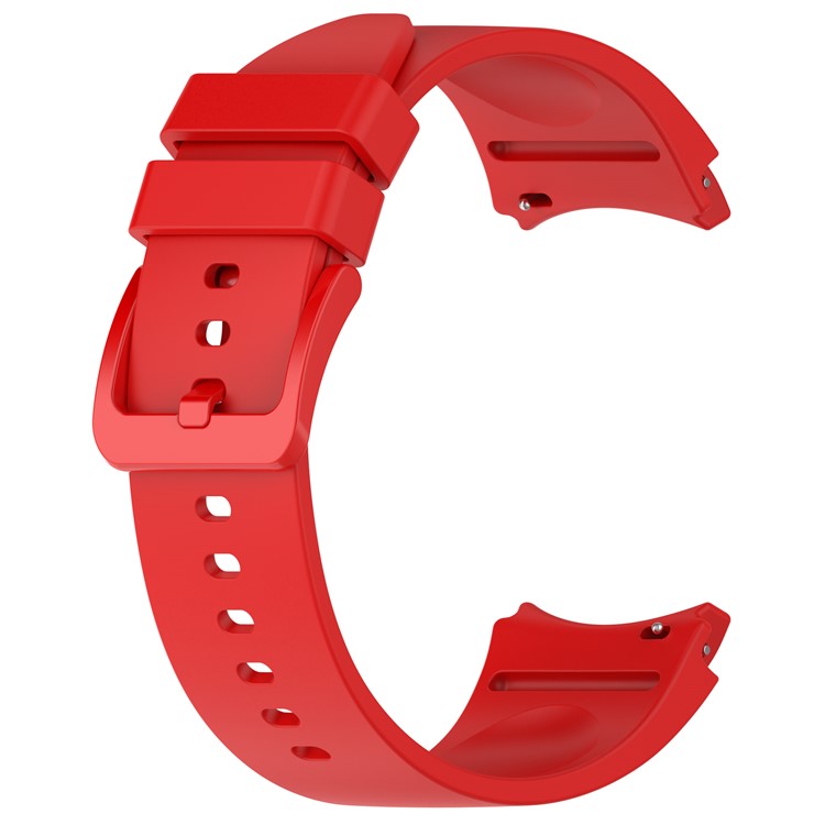 For Samsung Galaxy Watch FE 40mm / Watch6 40mm / 44mm / Watch6 Classic 43mm / 47mm Silicone Watch Band Strap with Colorful Buckle - Red